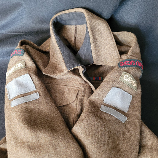 WW2 Queen's Own Rifles Battle Dress - Named to Rifleman Gordon Dickinson