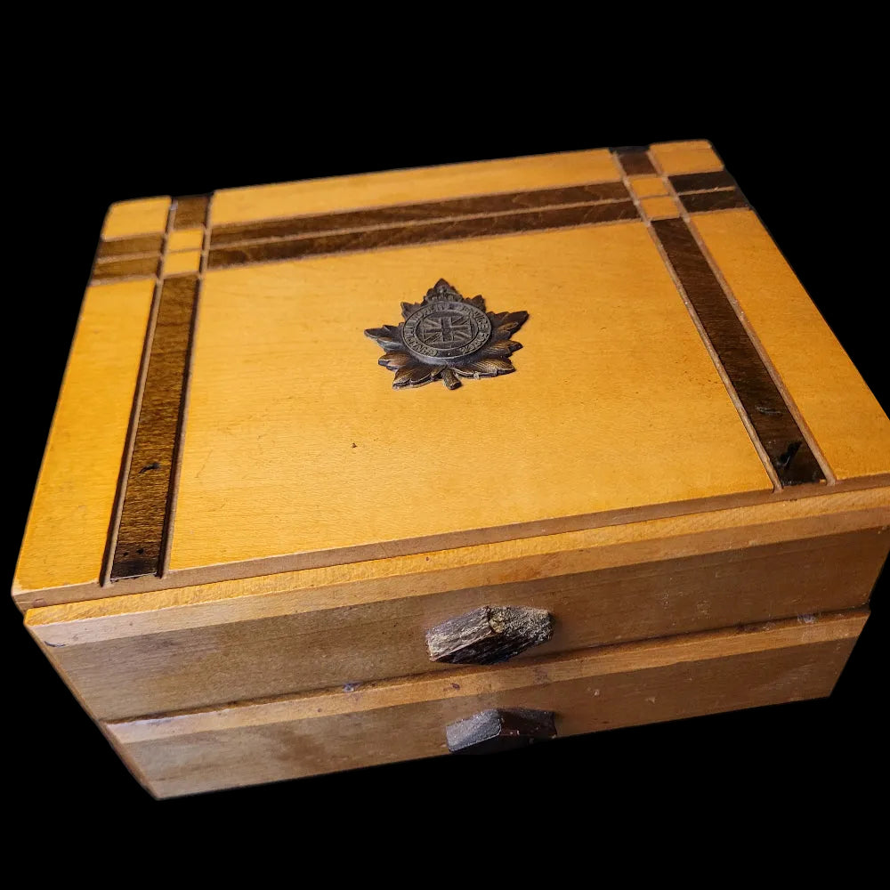 WW2 Trench Art Trinket Box, Canadian Women's Service Force
