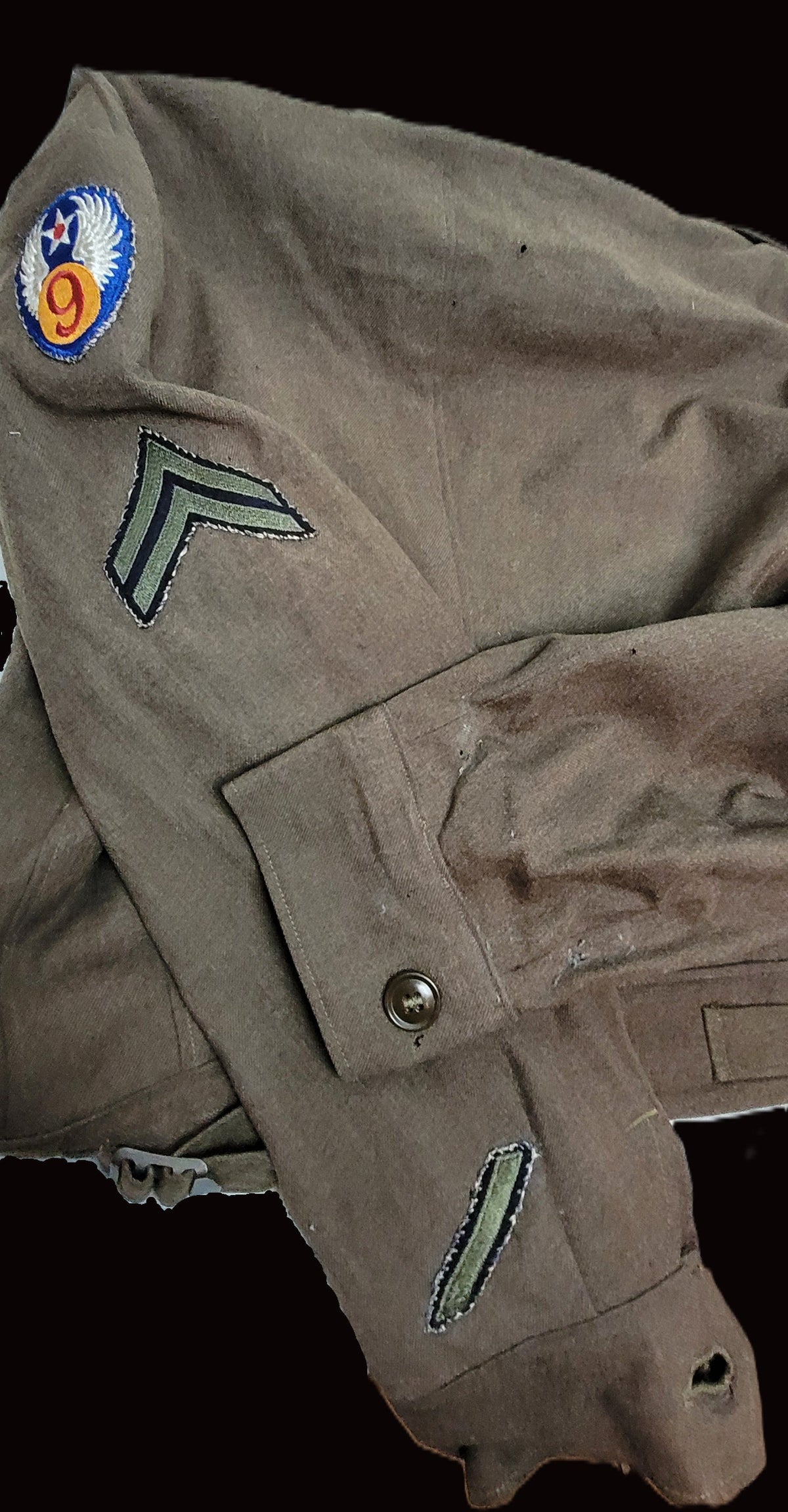 WW2 USAAF 9th Army Air Force Ike Jacket 1944 Named 3