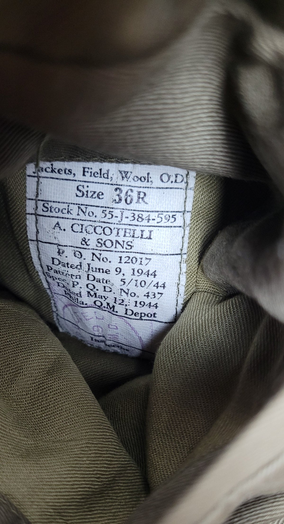 WW2 USAAF 9th Army Air Force Ike Jacket 1944 Named 9