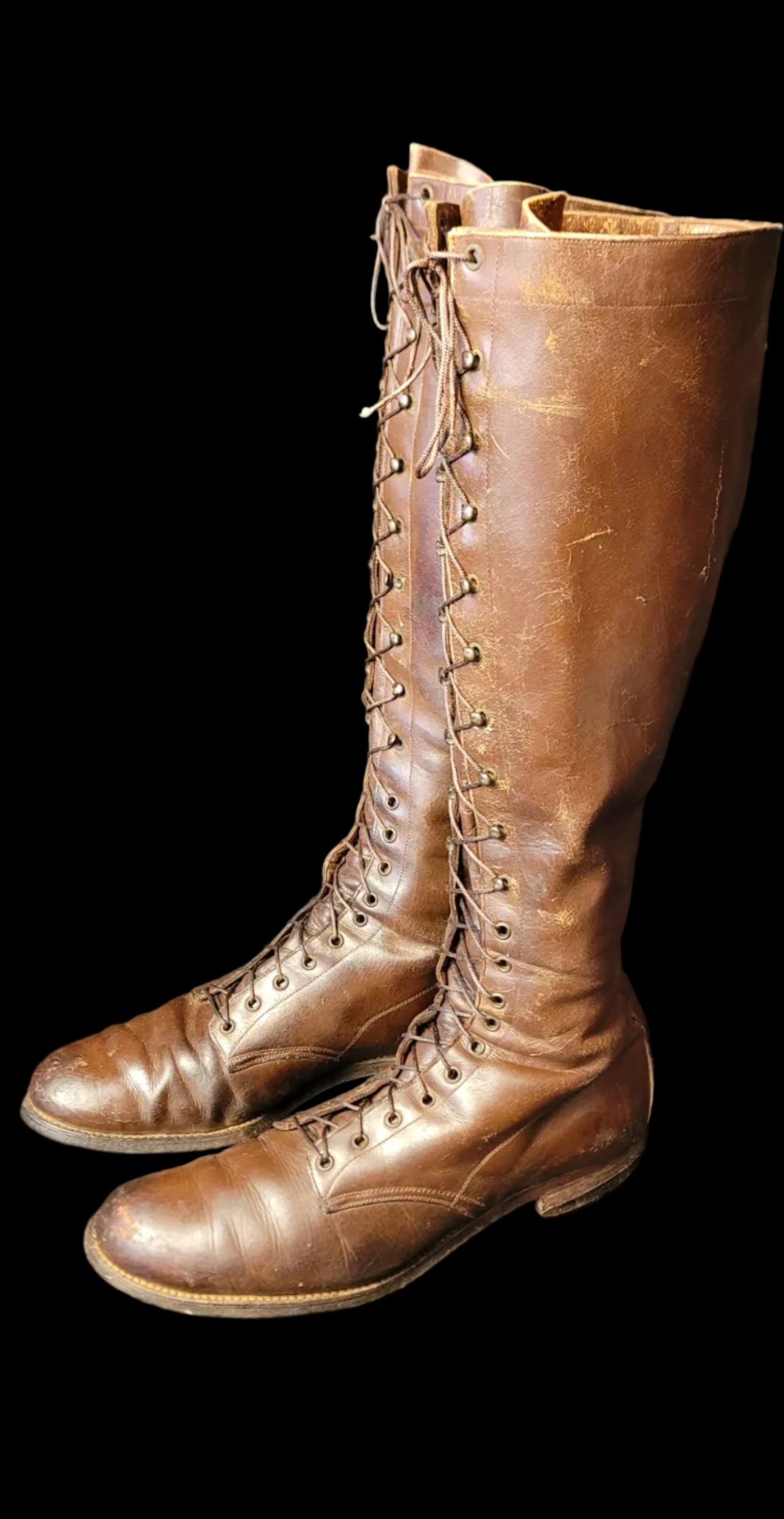 ww1 officer's high top lace boots 1