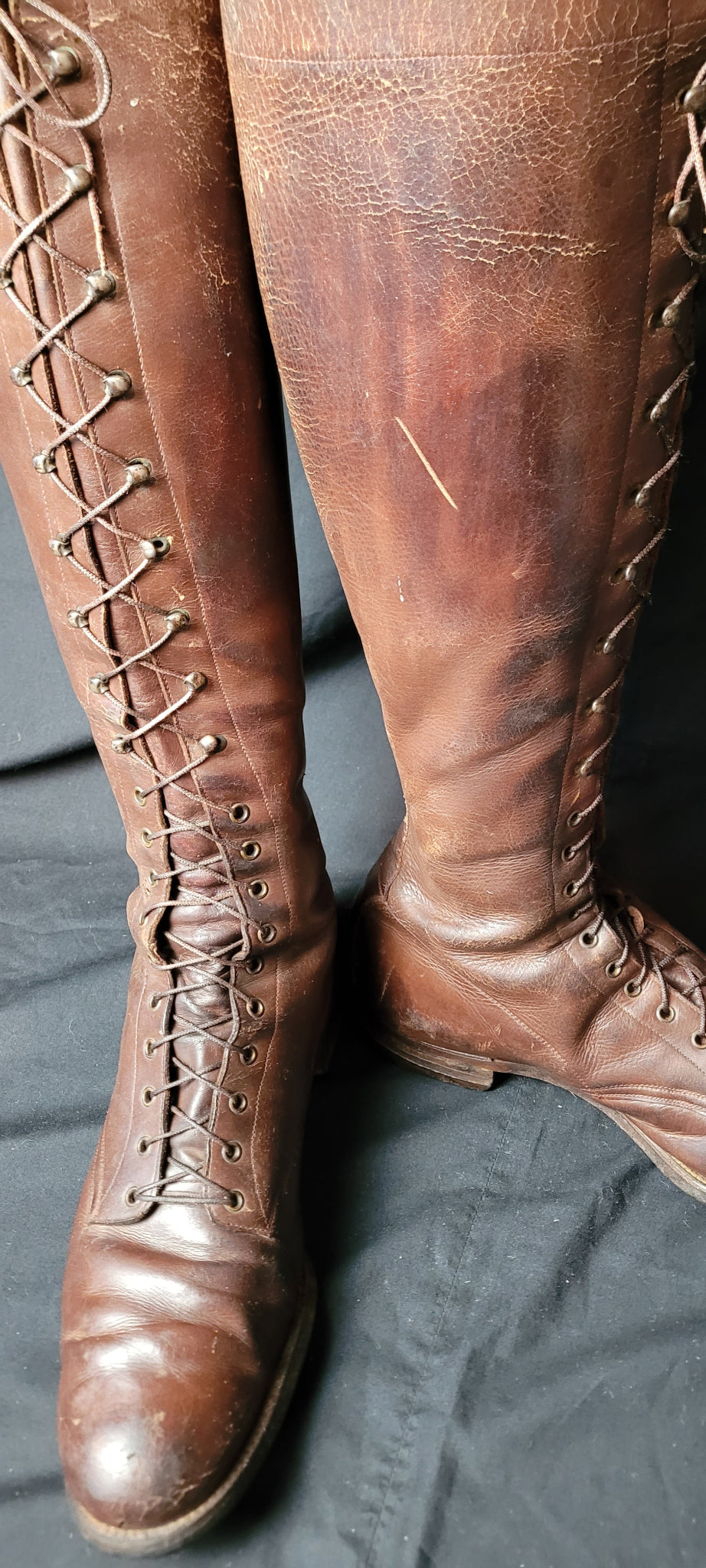 ww1 officer's high top lace boots 5